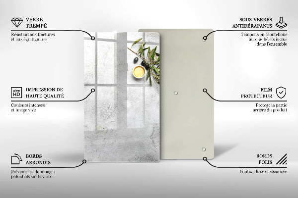 Kitchen countertop cover Olives on concrete