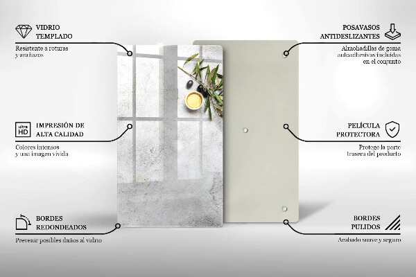 Kitchen countertop cover Olives on concrete