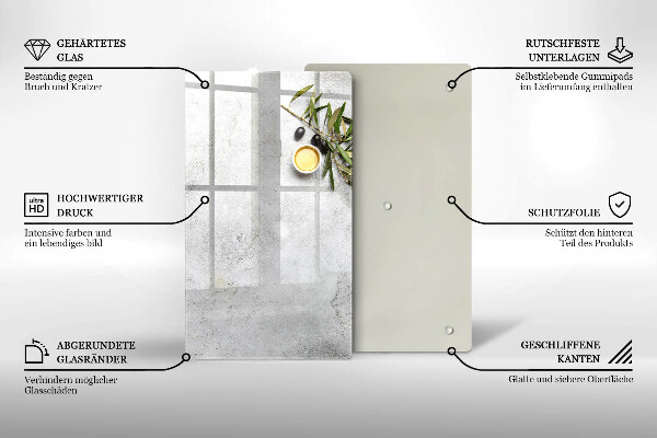 Kitchen countertop cover Olives on concrete