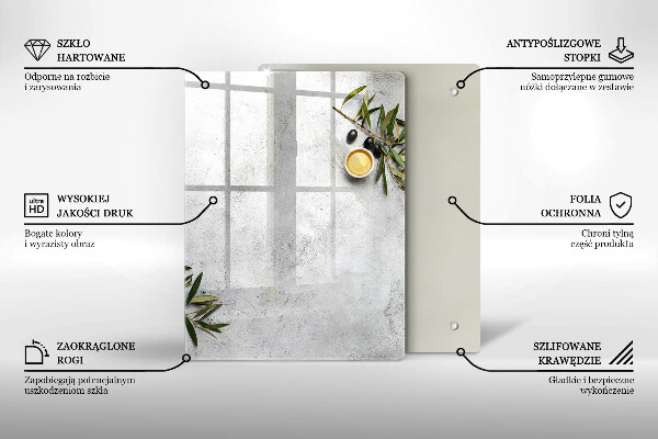 Kitchen countertop cover Olives on concrete