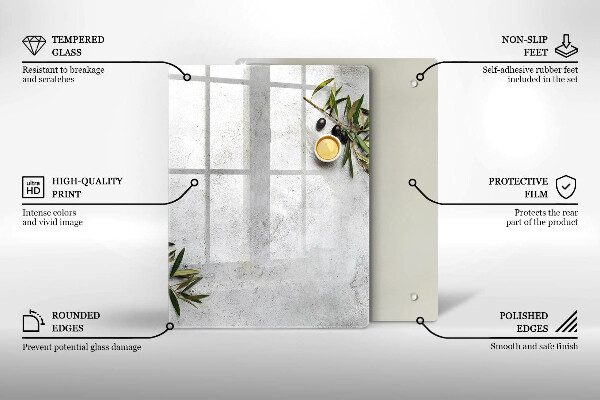 Kitchen countertop cover Olives on concrete