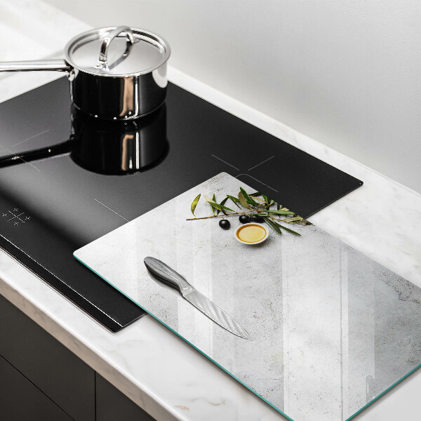 Kitchen countertop cover Olives on concrete