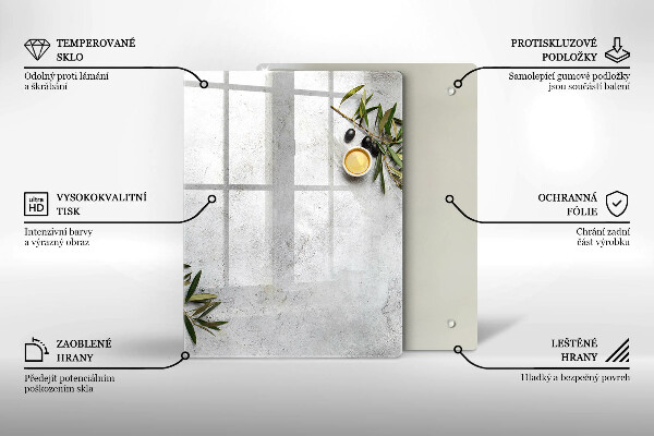 Kitchen countertop cover Olives on concrete