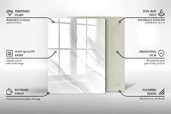 Kitchen countertop cover Delicate marble