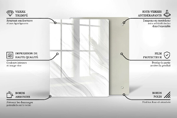 Kitchen countertop cover Delicate marble