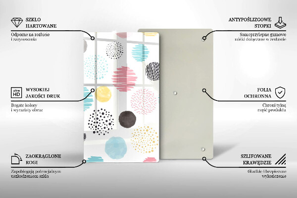 Kitchen countertop cover Painted shapes