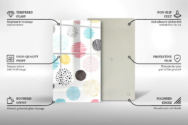 Kitchen countertop cover Painted shapes