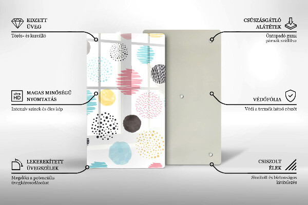 Kitchen countertop cover Painted shapes