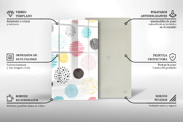 Kitchen countertop cover Painted shapes