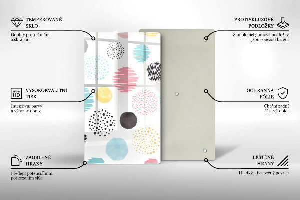 Kitchen countertop cover Painted shapes