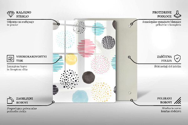 Kitchen countertop cover Painted shapes