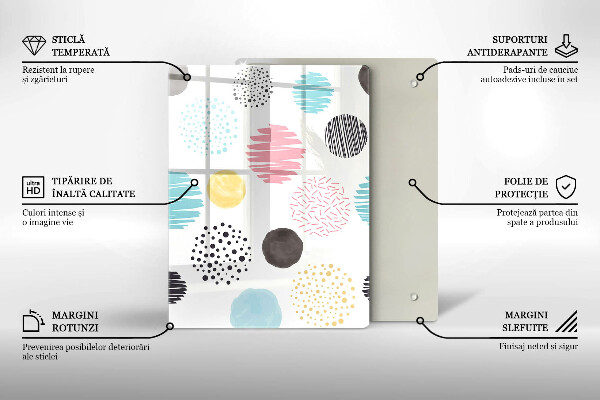 Kitchen countertop cover Painted shapes