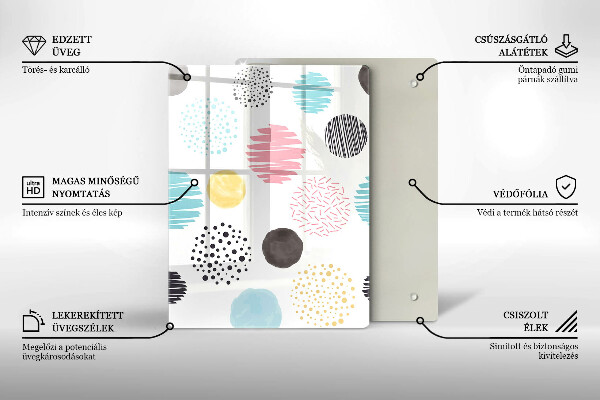 Kitchen countertop cover Painted shapes