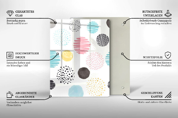 Kitchen countertop cover Painted shapes