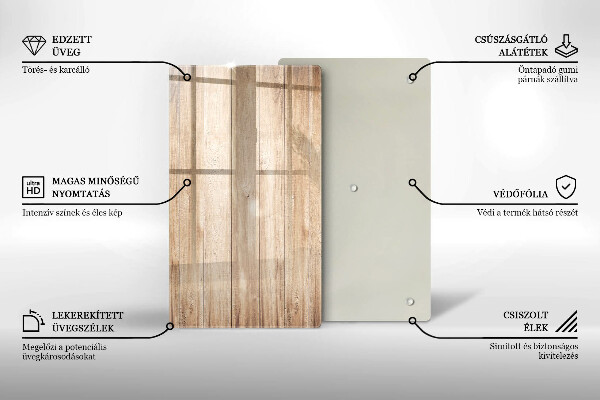 Kitchen countertop cover Wooden planks