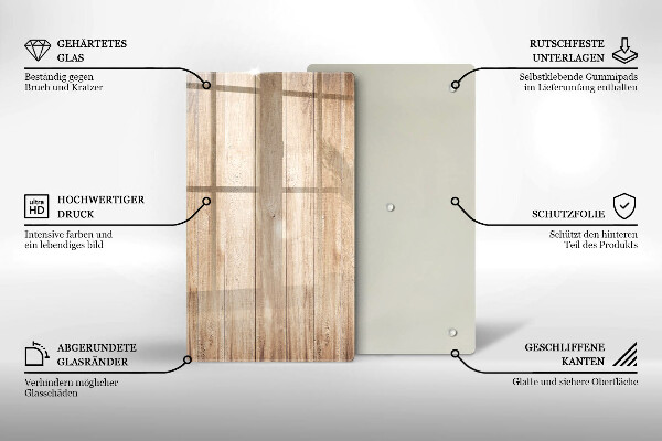 Kitchen countertop cover Wooden planks