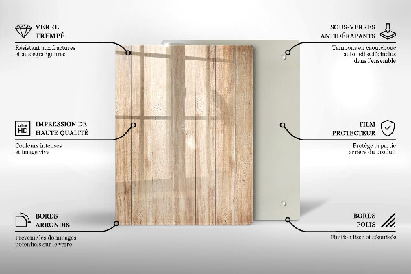 Kitchen countertop cover Wooden planks