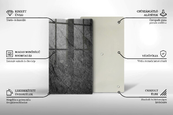 Induction hob protector Stone texture