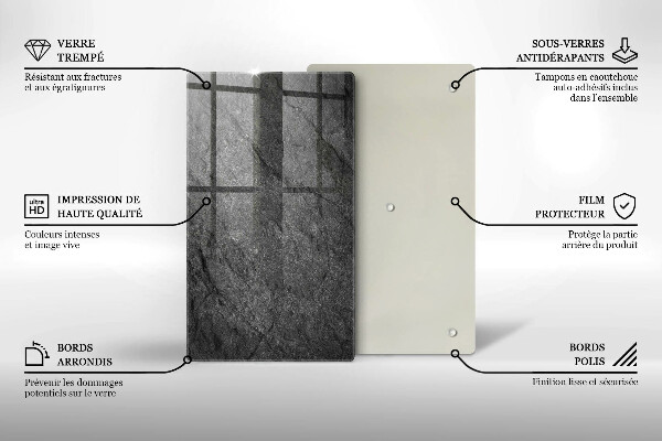 Induction hob protector Stone texture