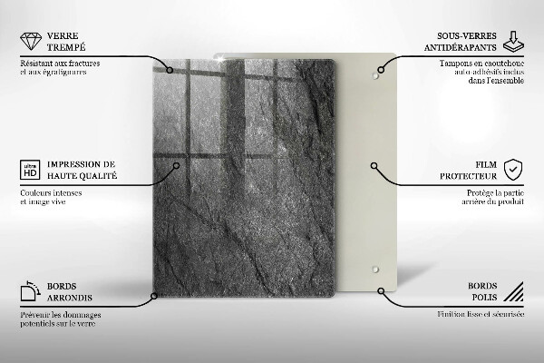 Induction hob protector Stone texture