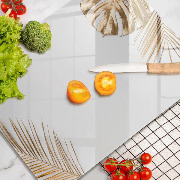 Induction hob protector Golden leaves