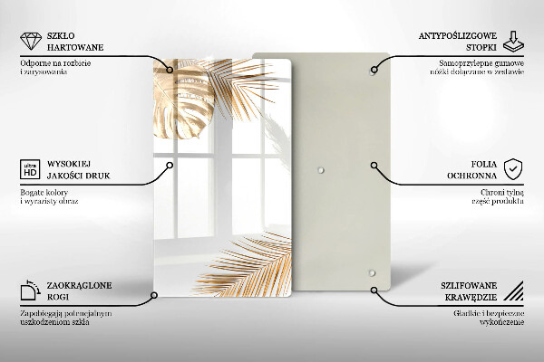 Induction hob protector Golden leaves