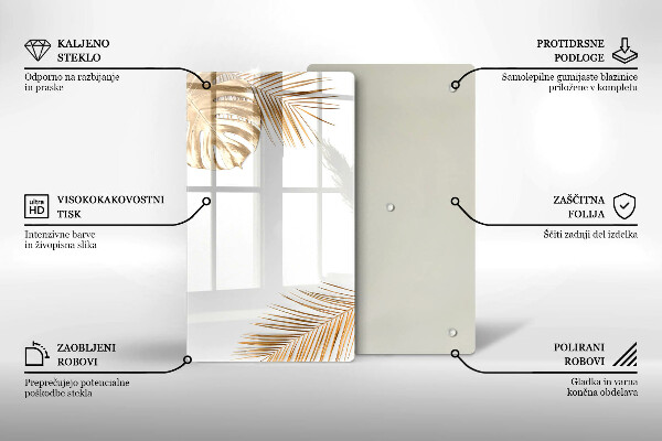 Induction hob protector Golden leaves