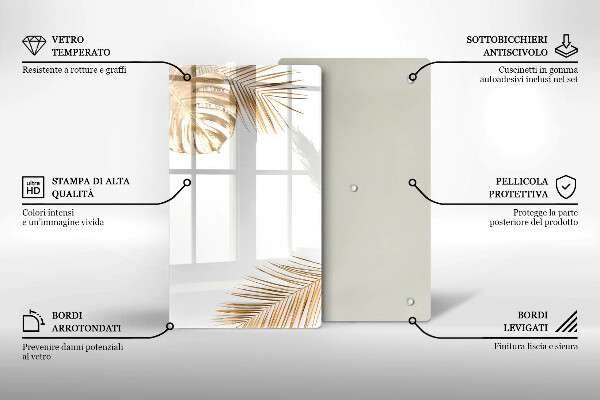 Induction hob protector Golden leaves