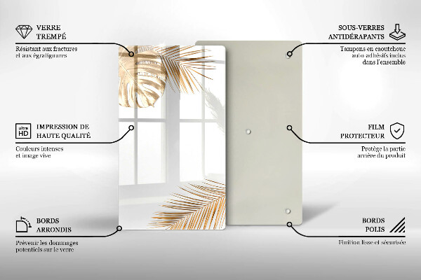 Induction hob protector Golden leaves