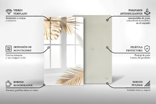 Induction hob protector Golden leaves