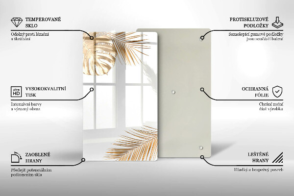 Induction hob protector Golden leaves