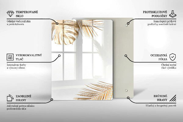 Induction hob protector Golden leaves