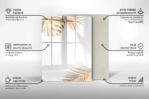 Induction hob protector Golden leaves