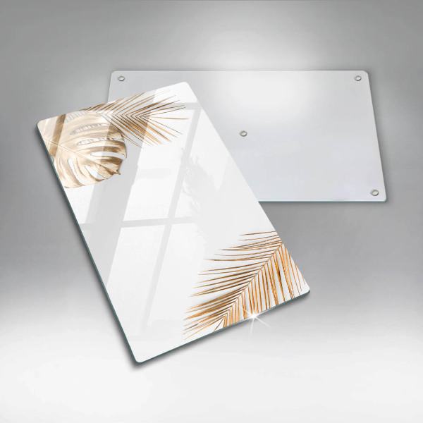 Induction hob protector Golden leaves