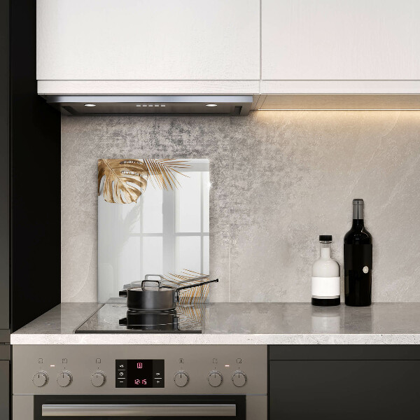 Induction hob protector Golden leaves