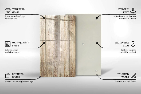 Induction hob protector Wooden planks