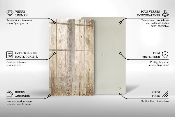 Induction hob protector Wooden planks