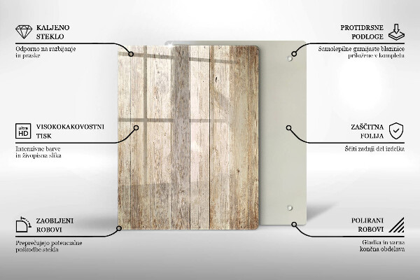 Induction hob protector Wooden planks