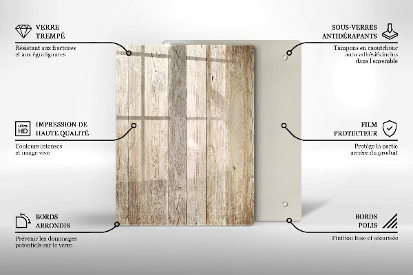 Induction hob protector Wooden planks