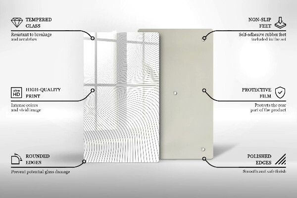 Induction hob protector Modern Line pattern