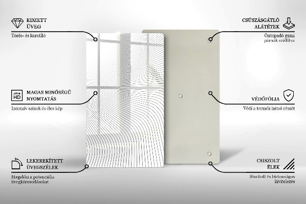 Induction hob protector Modern Line pattern