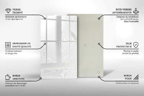Induction hob protector Modern Line pattern