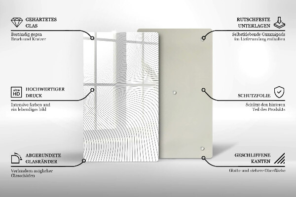 Induction hob protector Modern Line pattern