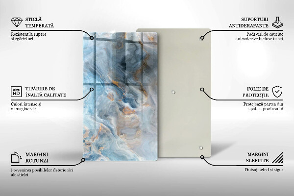 Induction hob protector Marble texture