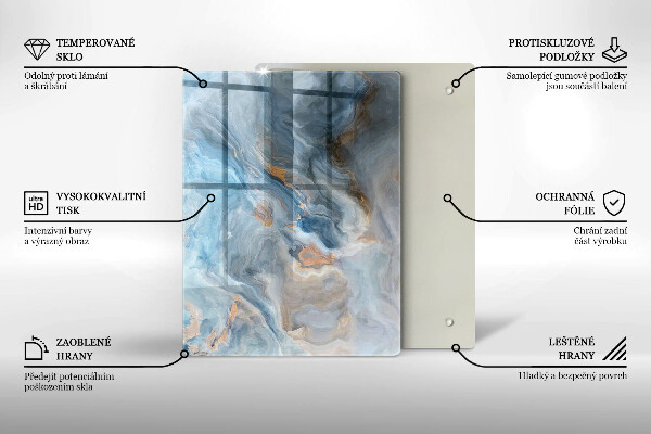 Induction hob protector Marble texture