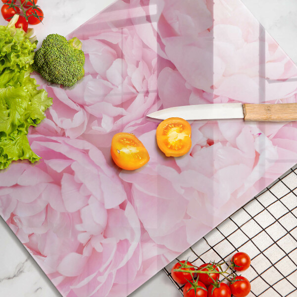 Induction hob protector Delicate peonies