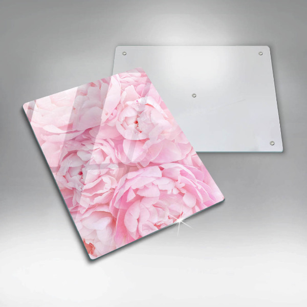 Induction hob protector Delicate peonies