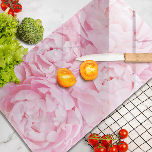 Induction hob protector Delicate peonies