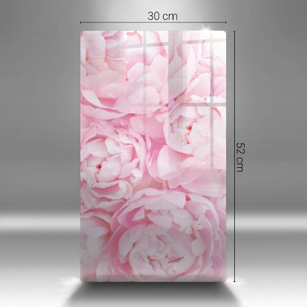 Induction hob protector Delicate peonies