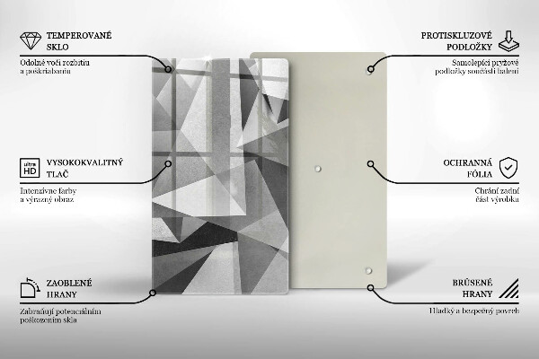 Induction hob protector Concrete sharp abstraction